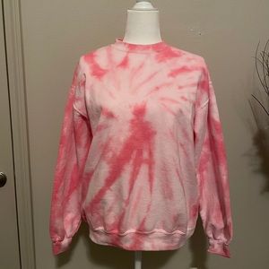 Custom pink tie dye sweatshirt